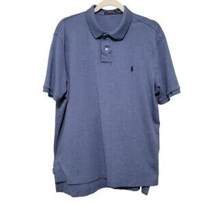 Polo Ralph Lauren Polo Shirt Men Size XL Blue Classic Short Sleeve Cotton Pony